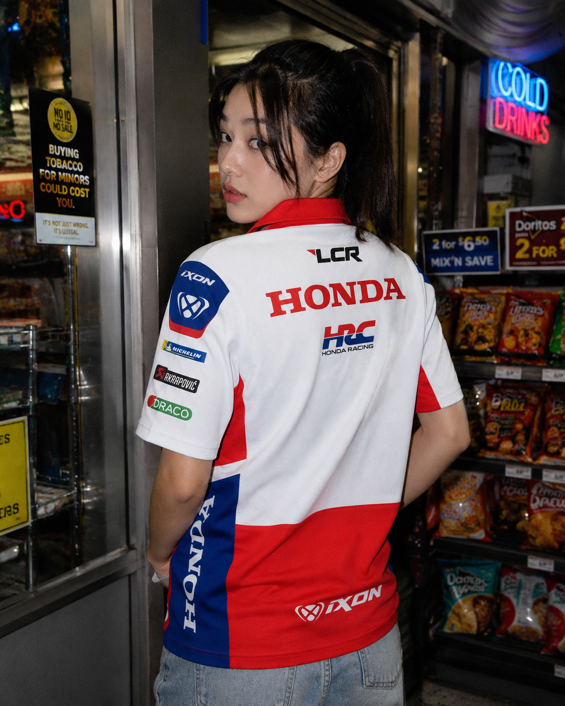 Polo réplica del equipo de carreras LCR Honda 2026 IXON 