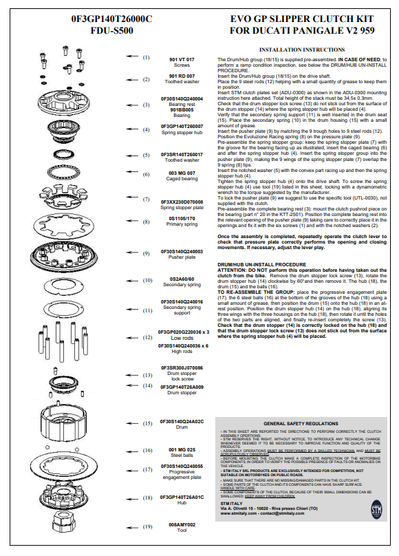 STM EVO GP dry clutch Ducati Panigale V2 955 (20-24) KTT-2600