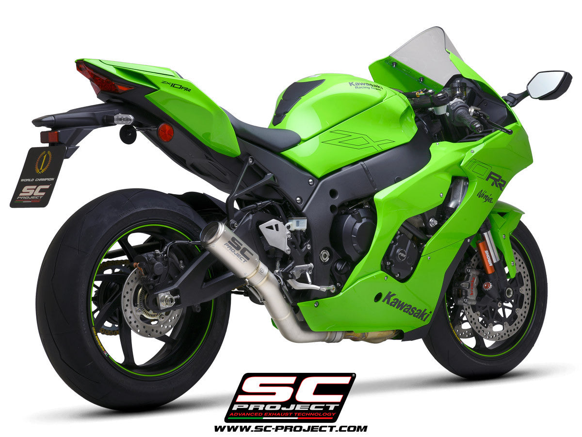 SC-Project Slip-On CR-T + tubo de reemplazo KAT para Kawasaki ZX-10 R/RR (21-25) K38A-DET36 