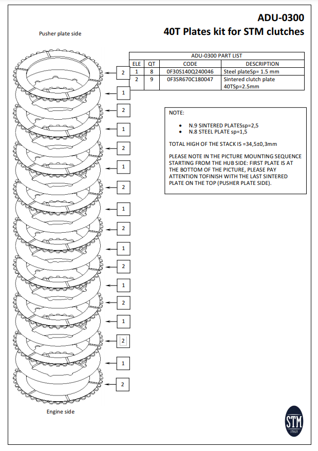 STM EVO GP embrague seco Ducati Panigale 1199/1299 KTT-0500 