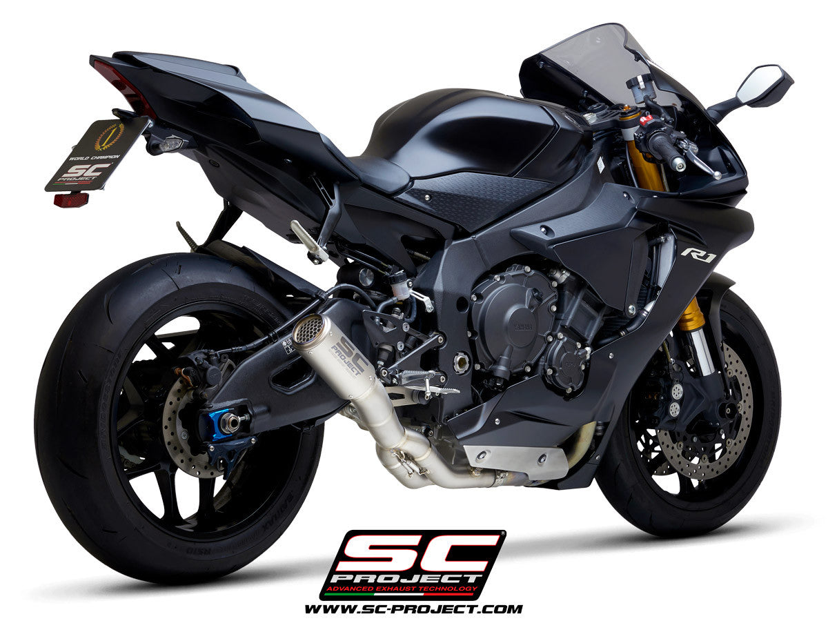SC-Project Slip-On CR-T + tubo de reemplazo KAT para Yamaha YZF-R1/M RN32 (15-16) Y11A-DET36 