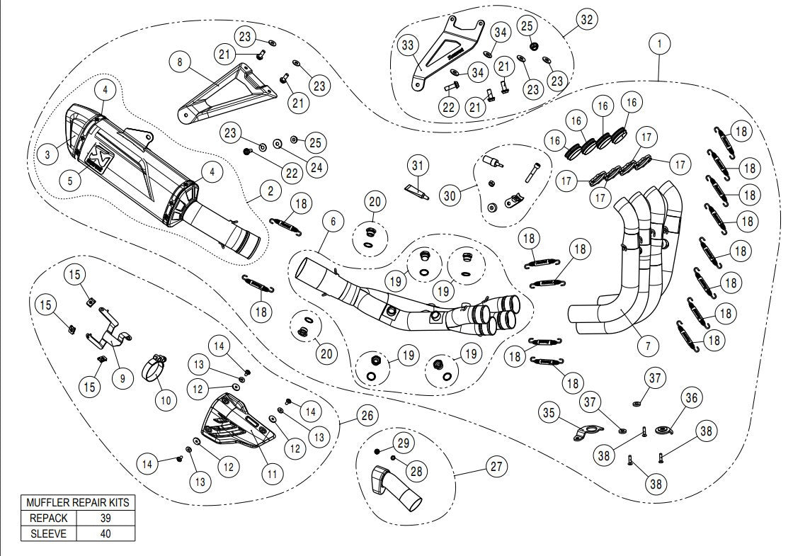 Akrapovic Evolution Line (Titanium) BMW S1000RR K67 (19-25) S-B10E10-APL