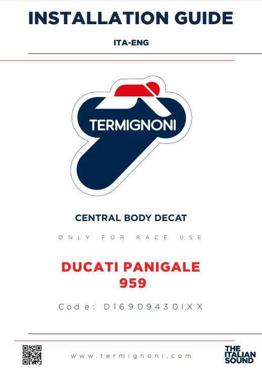 Termignoni Kat replacement tube Ducati Panigale 959 (16-19) D16909430IXX