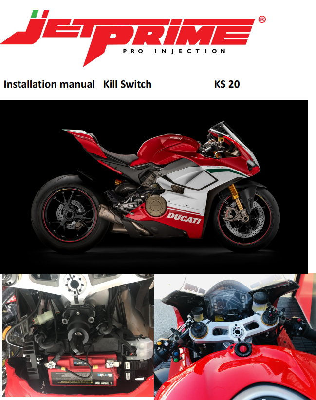 Kill Switch Button JetPrime Ducati Panigale V4/S/R (18-20) JP KS 020 