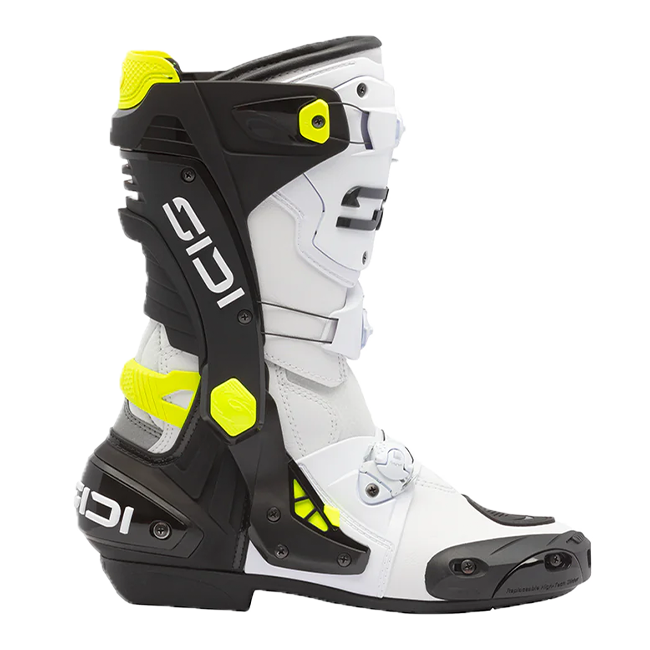 Sidi Rex Motorcycle Boots White/Black/Yellow 