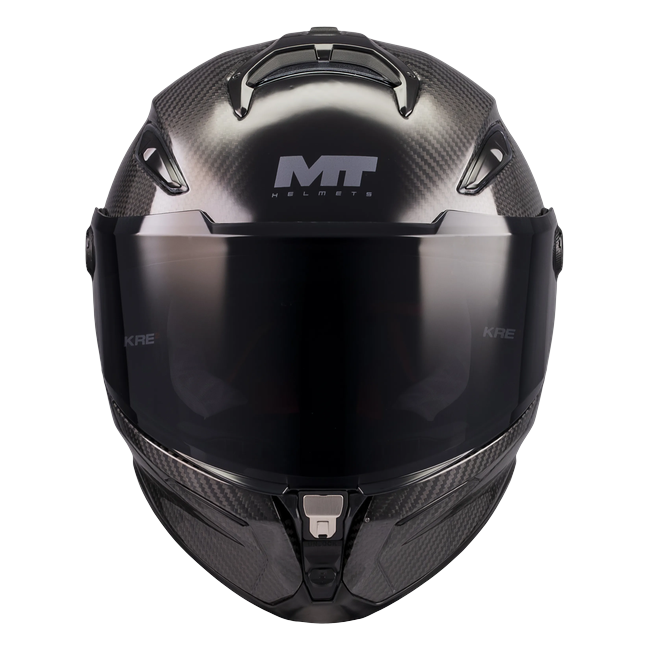 MT-Helmets KRE 2 PLUS Pure A1 Integralhelm in Carbon glänzend — Frontansicht