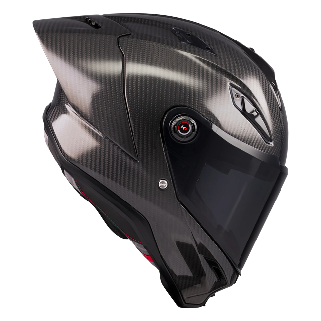 MT-Helmets KRE 2 PLUS Pure A1 Integralhelm in Carbon glänzend — Detailansicht