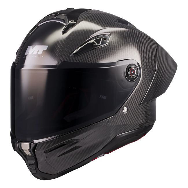 MT-Helmets KRE 2 PLUS FIM Racing #2 Pure A1 Integralhelm in Voll-Carbon — Dreiviertelansicht von vorn
