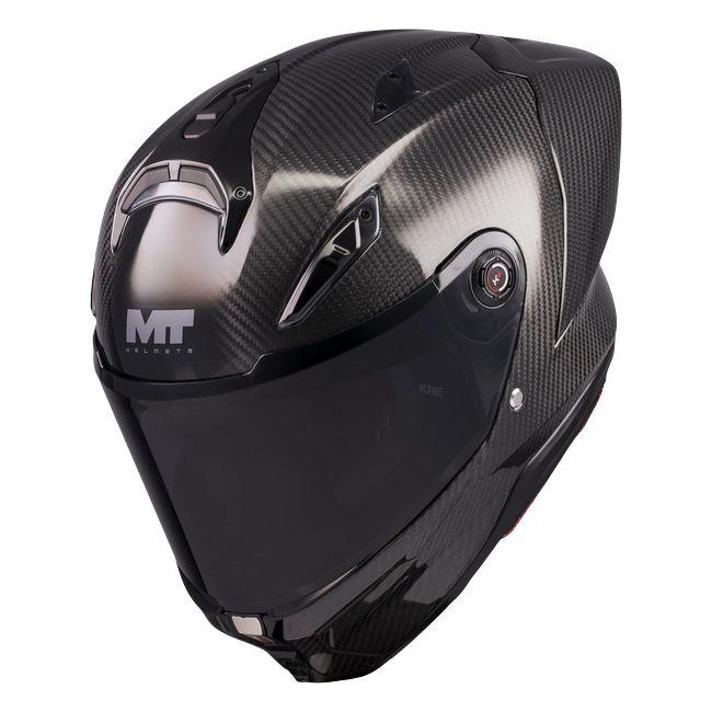 MT-Helmets KRE 2 PLUS FIM Racing #2 Pure A1 Integralhelm in Voll-Carbon — Erhöhte Dreiviertelansicht von vorn