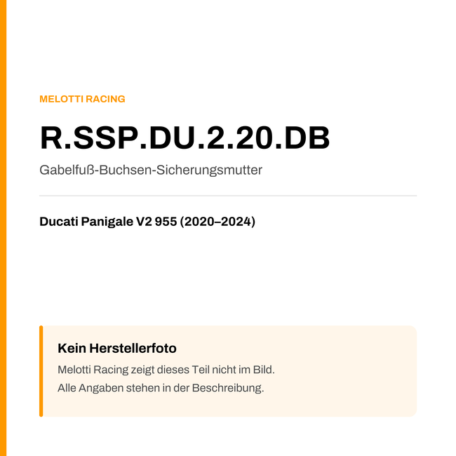Gabelfuß-Buchsen-Sicherungsmutter Melotti Racing Ducati Panigale V2 955 (20-24) R.SSP.DU.2.20.DB – Bild 1