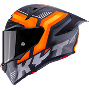 KYT R1R Racing Helmet Carbon Accelerator Matte Orange Y6R10001 