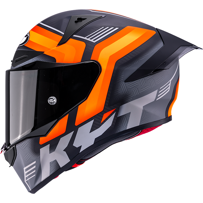 KYT R1R Racing Helmet Carbon Accelerator Matte Orange Y6R10001 