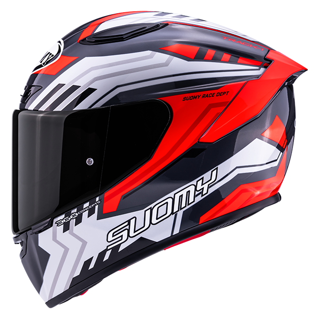 Suomy Track-1 Helmet Framework White/Red K6T10022 
