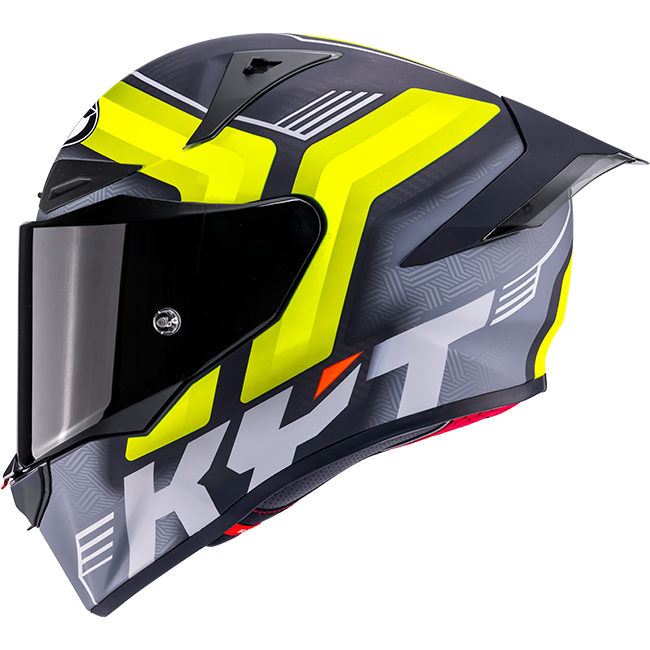 KYT R1R Racing Helmet Carbon Accelerator Yellow Y6R10010 