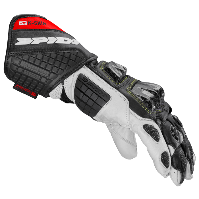 Spidi Carbo Kangaroo Racing Motorcycle Leather Gloves | Men | Black-Red | A216021 