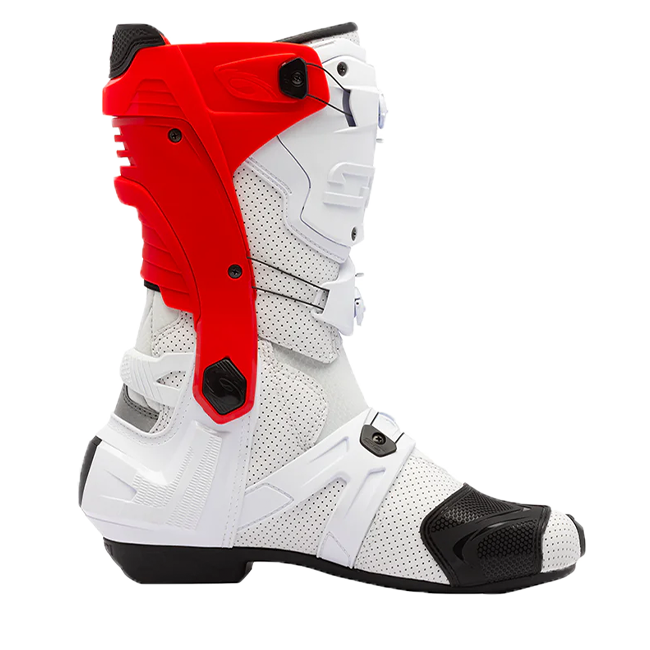 Sidi Rex Air Motorcycle Boots White/Red 391 