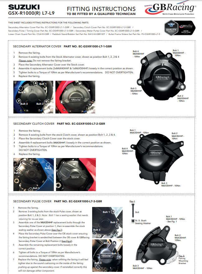 Ignition protector protective cover GbRacing Suzuki GSX-R 1000 (17-23)