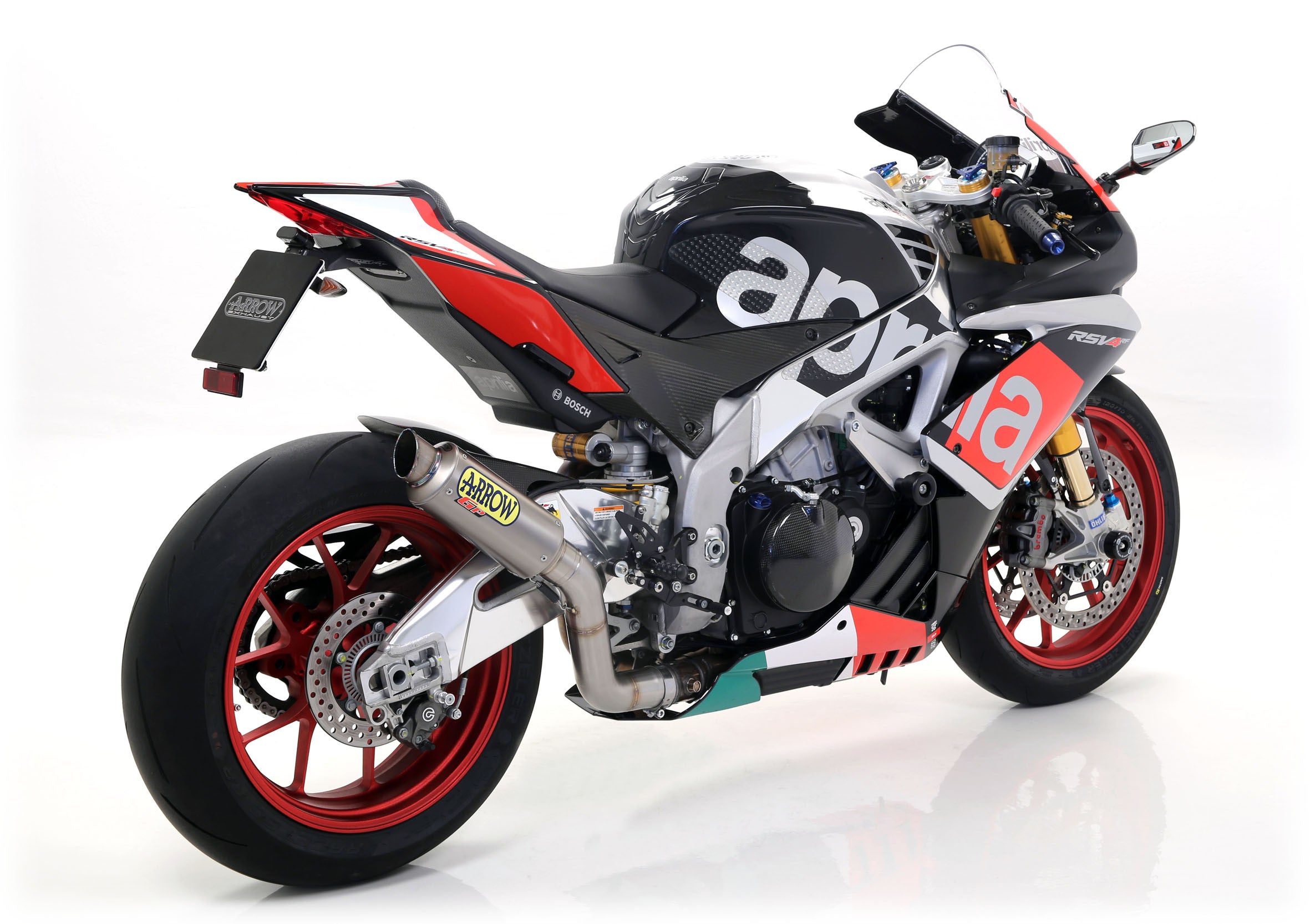 Kit de escape Arrow Slip-On GP2 de titanio para Aprilia RSV4/RR/RF (15-16) 71520GP 