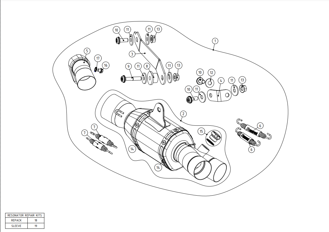 Akrapovic mid-pipe Track Day (stainless steel) Yamaha YZF-R6 (08-26) L-Y6SO4/TD/1 