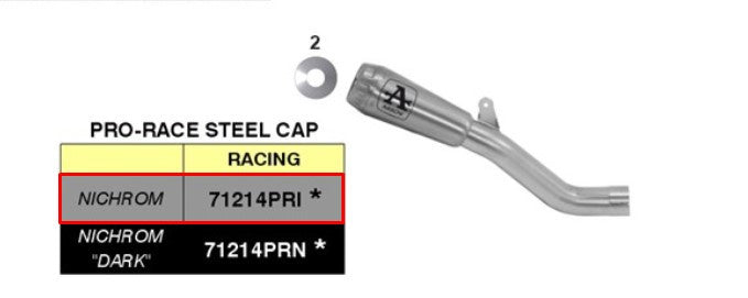 Arrow Slip-on Kit Pro-Race stainless steel Aprilia RSV4/RR/RF (17-18) 71214PRI