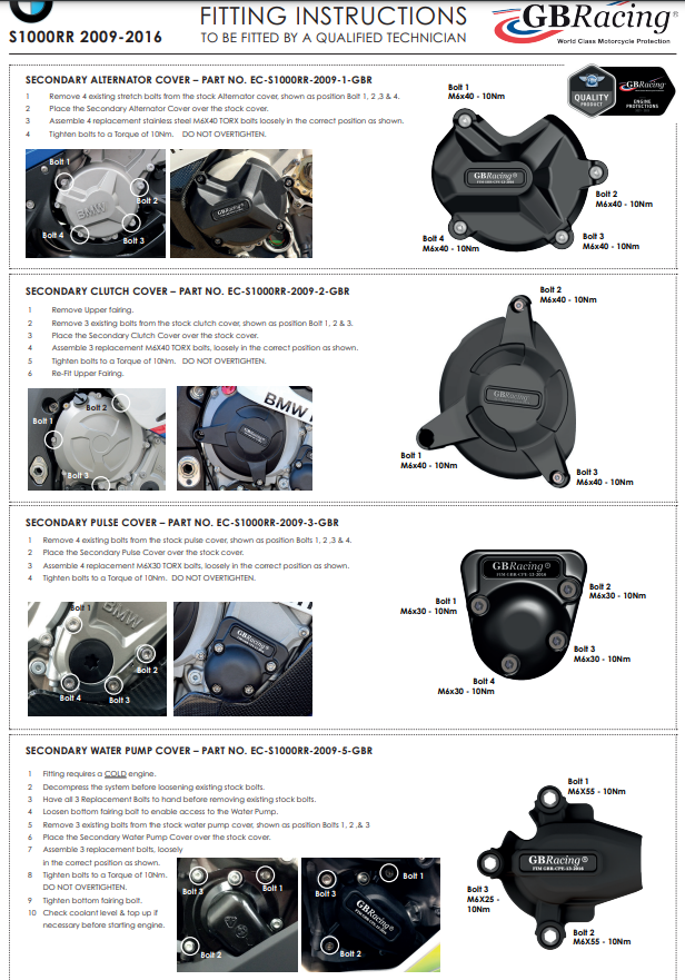 Ignition protector protective cover GBRACING BMW S1000RR K46 (09-18)