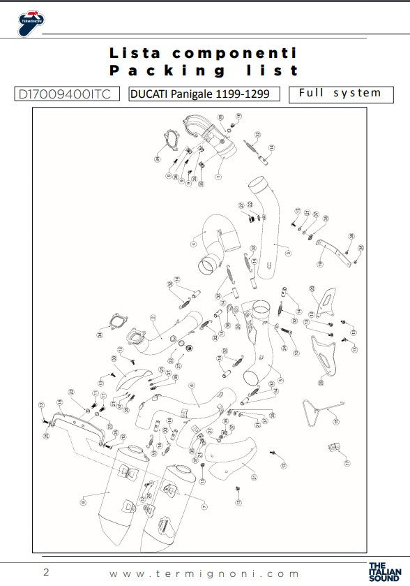 Termignoni complete system force Ducati Panigale V2 955 (20-24) D17009400ITC