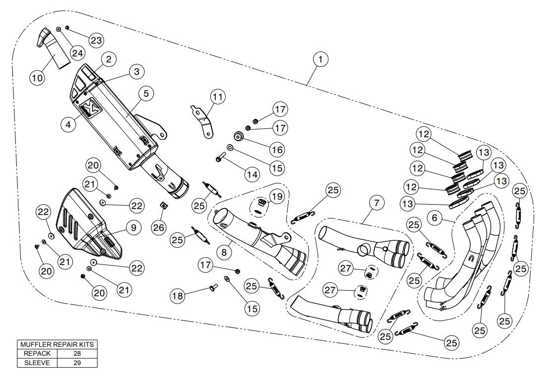 Akrapovic Evolution Line (Titanium) Yamaha YZF-R6 (08-25) S-Y6E9-APT 