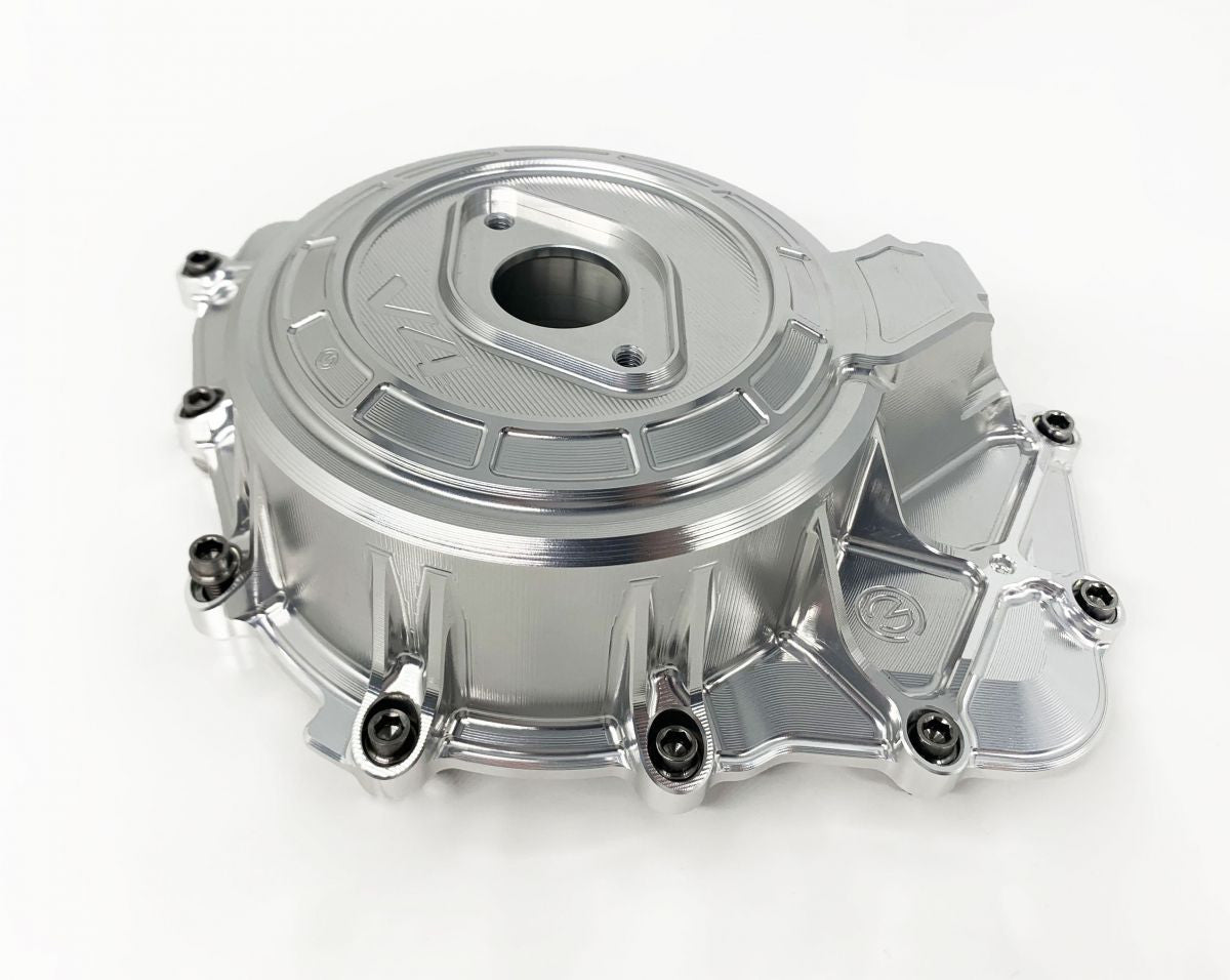 Aluminum motor housing on the left with titanium screws Motocorse Ducati Panigale V4/S/R (18-24)